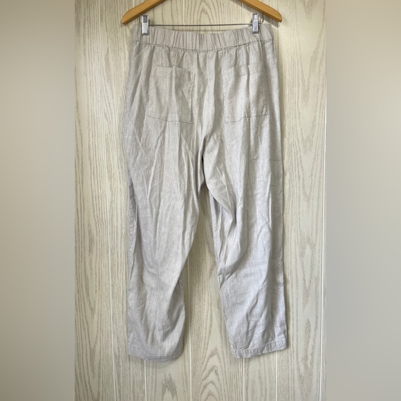 Lou & Grey Crosshatch Softstretch Linen Pants Size Medium EUC (Light Tan) - Picture 5 of 7